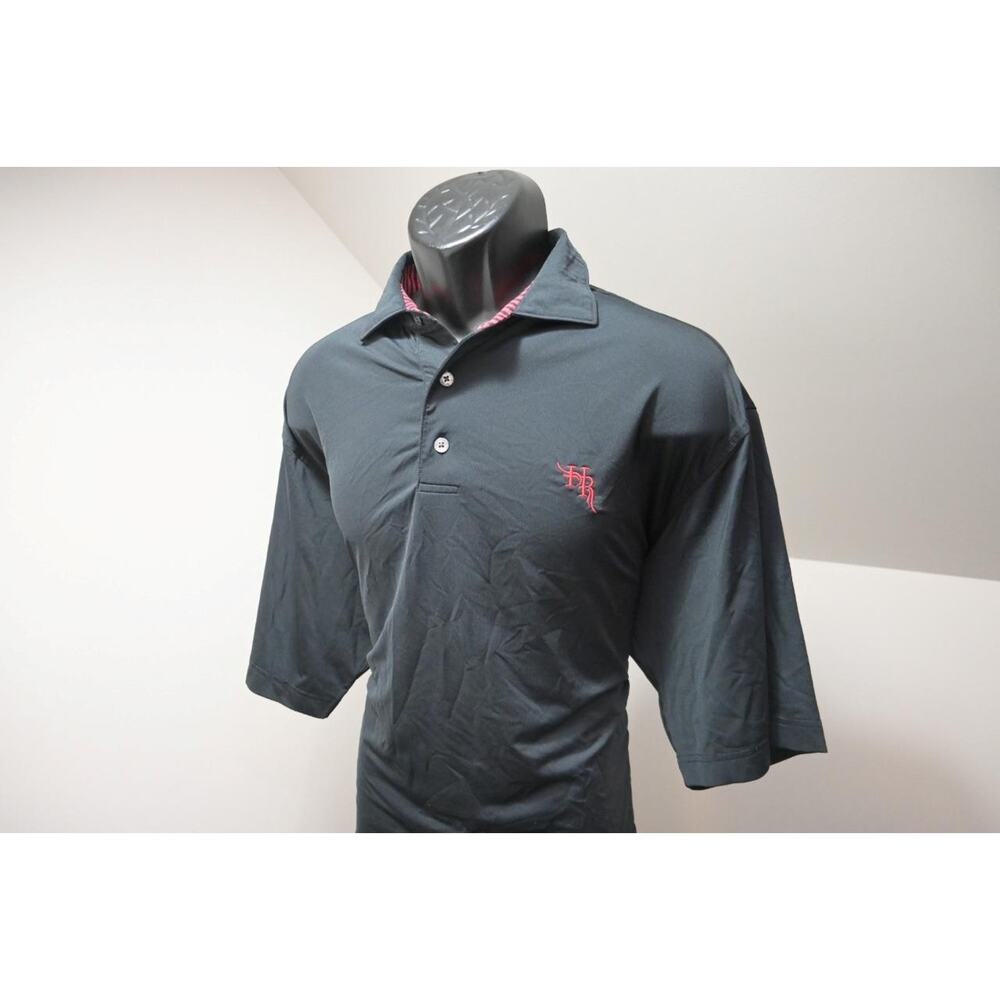 FootJoy Golf Polo ProDry Lisle Black Dry Fitting Golf Shirt Mens‎ Size Large